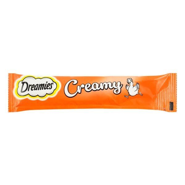 Dreamies Creamy Treat with Chicken for Adult Cats & Kittens, 10 g