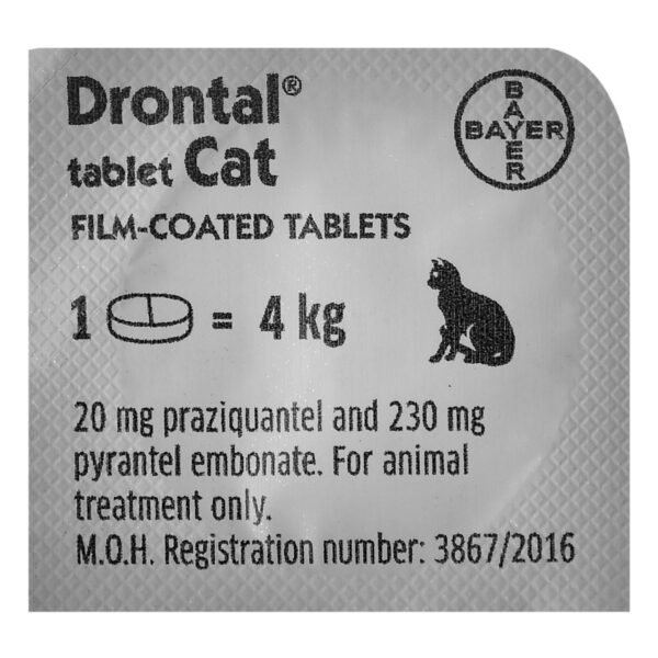 Drontal Deworming Tablet for Cats, 1 tablet