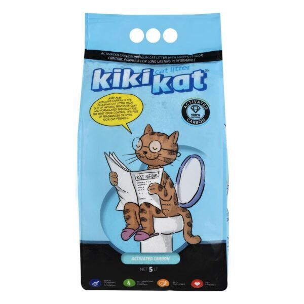 Kiki Kat White Bentonite Clumping Cat Litter with Activated Carbon