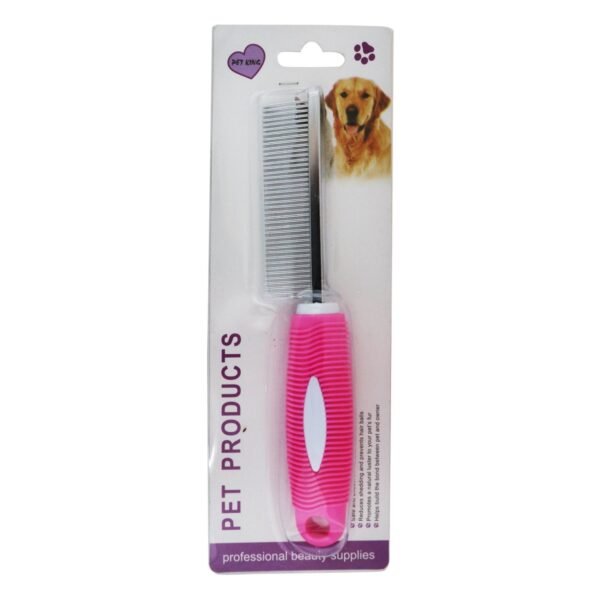 Pet King Pink & White Pet Comb