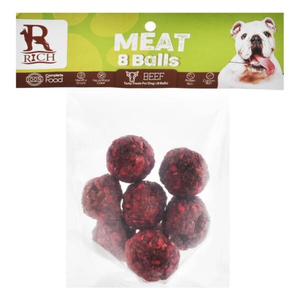 Rich Beef Meatball Dog Treats, 8 pcs