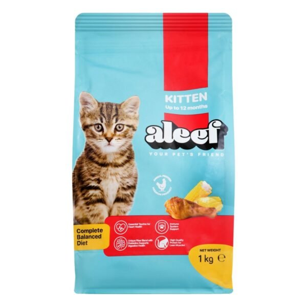Aleef Dry Food with Chicken & Corn for Kittens, 1 kg