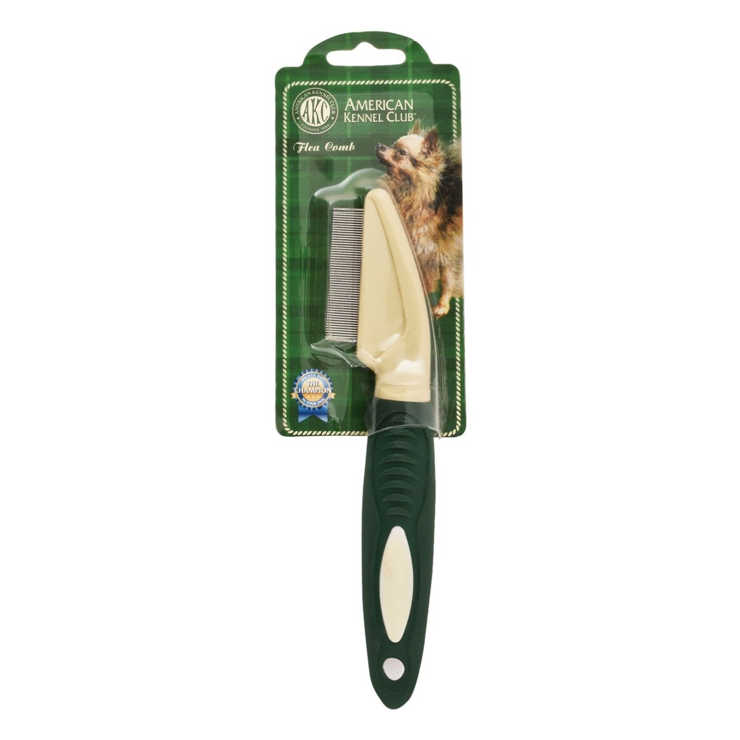 American Kennel Club Beige & Green Pet Flea Comb