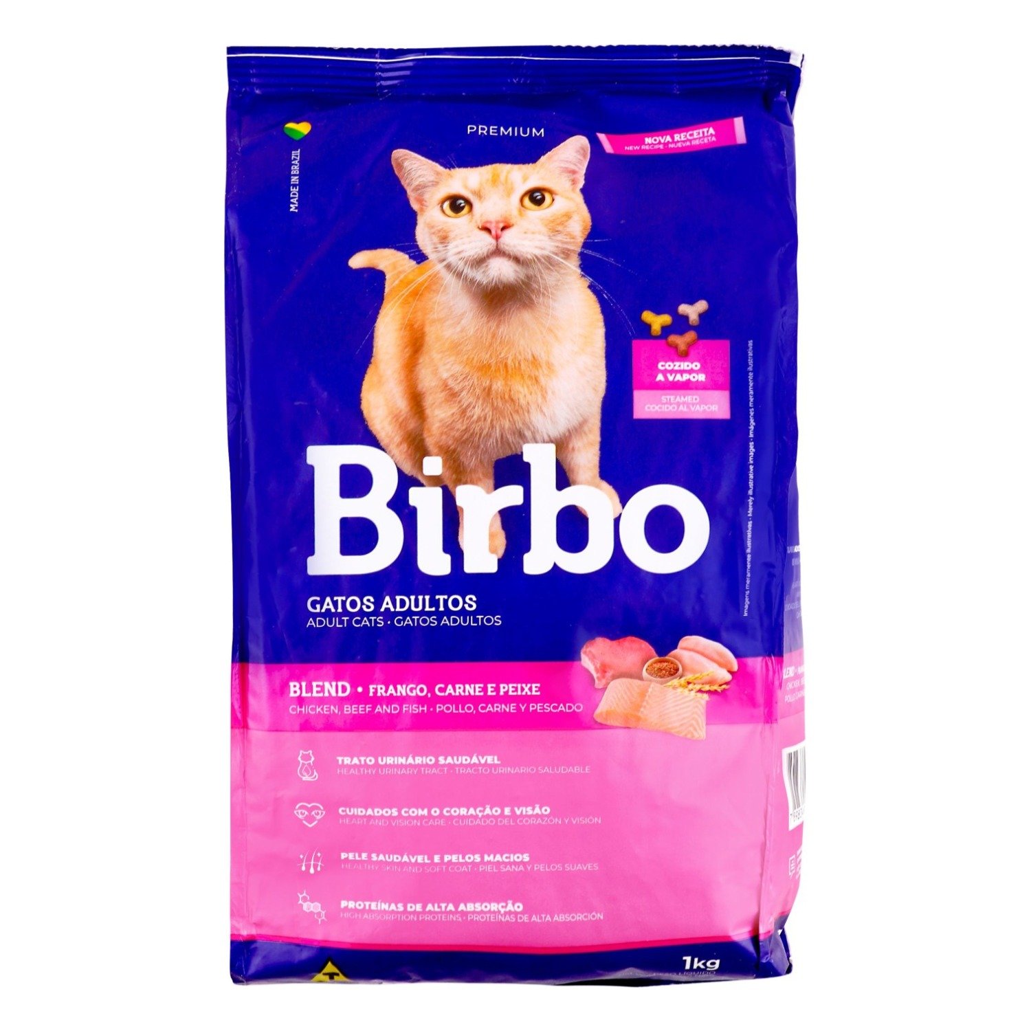 Birbo Complete Dry Food with Chicken, Beef & Fish for Adult Cats, 1 kg