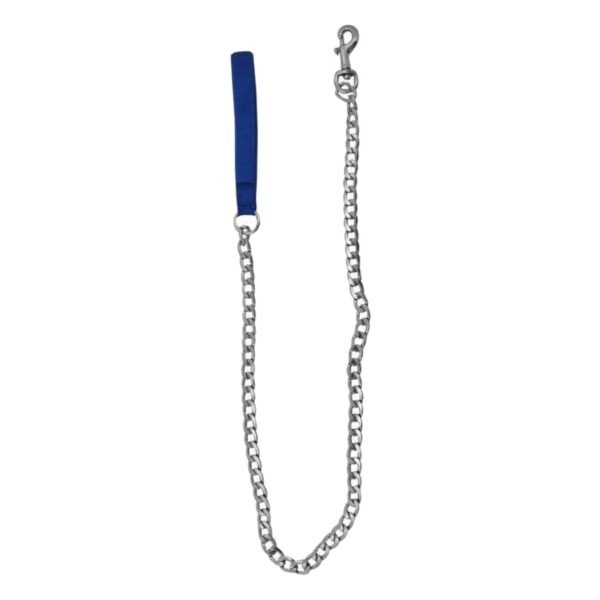Blue & Silver 130cm Chain Dog Leash