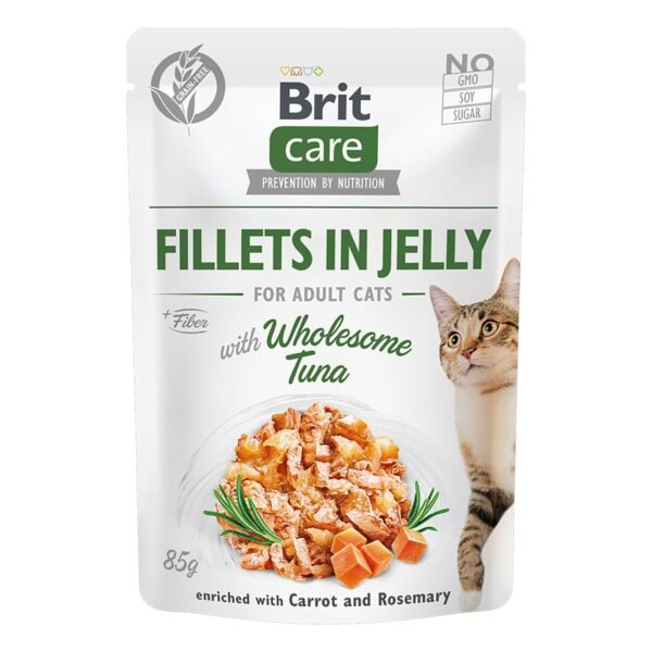 Brit Care Wet Food Fillets with Tuna in Jelly for Adult Cats, 85 g