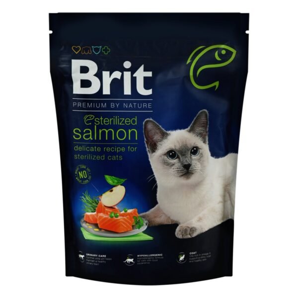 Brit Dry Food with Salmon for Sterelised Cats, 300 g