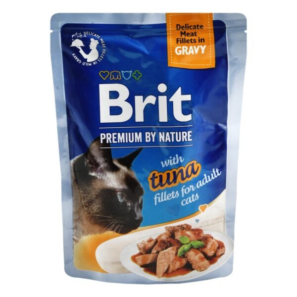 Brit Premium By Nature Wet Food Delicate Fillets with Tuna in Gravy for Adult Cats, 85 g