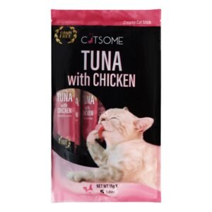 Catsome Creamy Stick Cat Treats with Tuna & Chicken, 5 x 15 g