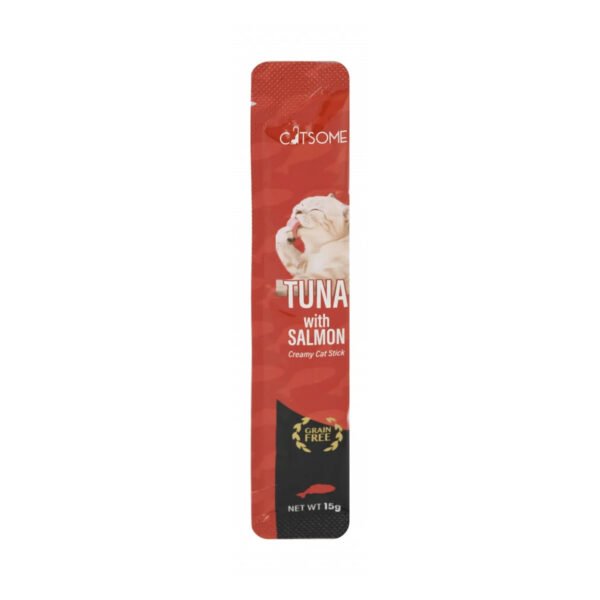 Catsome Creamy Stick Cat Treats with Tuna & Salmon (Grain Free), 15 g