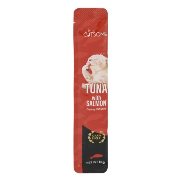 Catsome Creamy Stick Cat Treats with Tuna & Salmon (Grain Free), 15 g