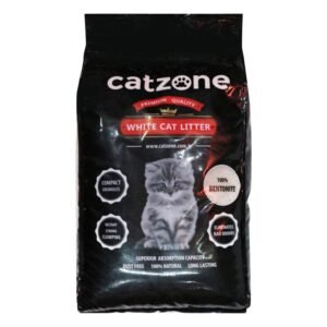 Catzone White Bentonite Clumping Cat Litter, 10 kg