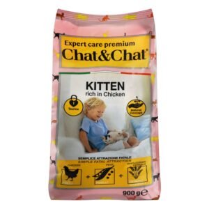 Chat&Chat Dry Food with Chicken & Peas for Kittens, 900 g