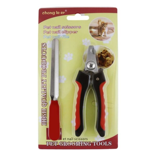 Chong Le Er Black & Red Pet Nail Clipper with Filer, 1 pack