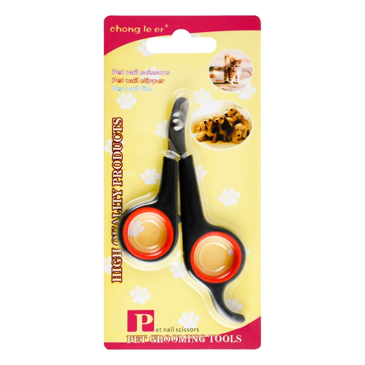 Chong Le Er Black & Red Pet Nail Scissors