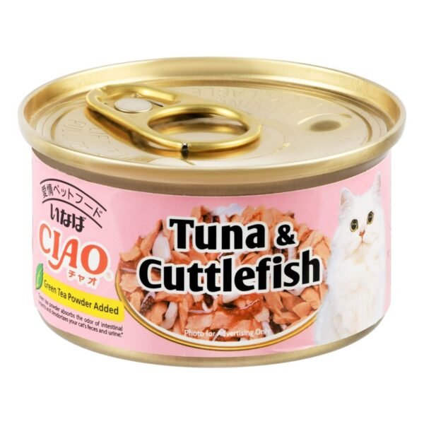 Ciao Wet Cat Food with Tuna & Cuttlefish in Jelly, 75 g