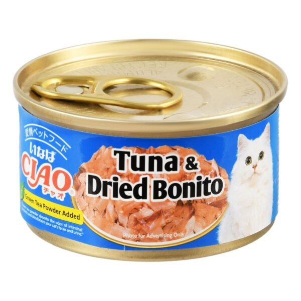 Ciao Wet Cat Food with Tuna & Dried Bonito in Jelly, 75 g