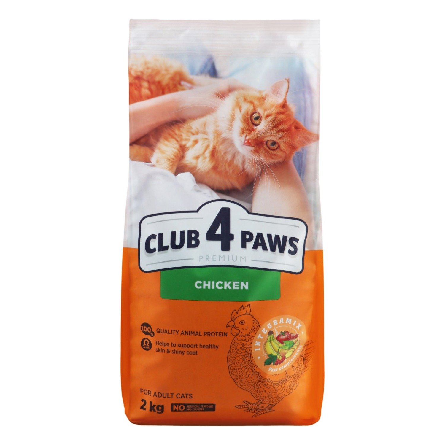 Club 4 Paws Dry Food with Chicken for Adult Cats, 2 kg
