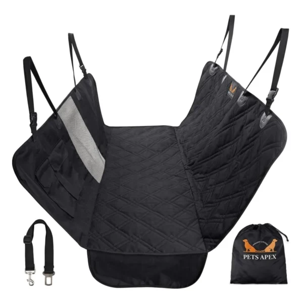 Dog Car Seat Cover with Mesh Window Universal Waterproof Backseat Protector for All Cars