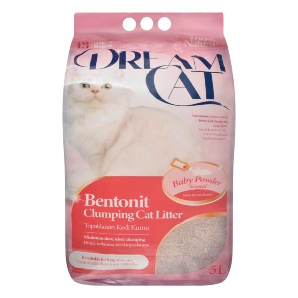 Dream Cat Bentonite Clumping Cat Litter Baby Powder Scent