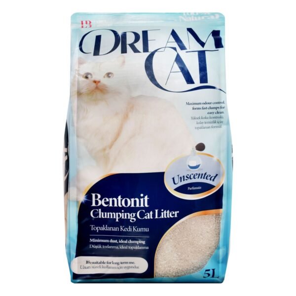 Dream Cat Unscented Bentonite Clumping Cat Litter, 5 L