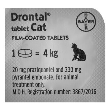 Drontal Deworming Tablet for Cats, 1 tablet