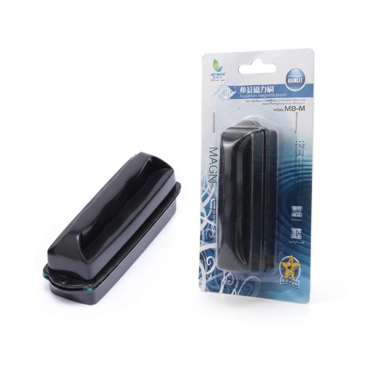 Floating Magnetic Glass Cleaner for Fish Tank Black MB-M