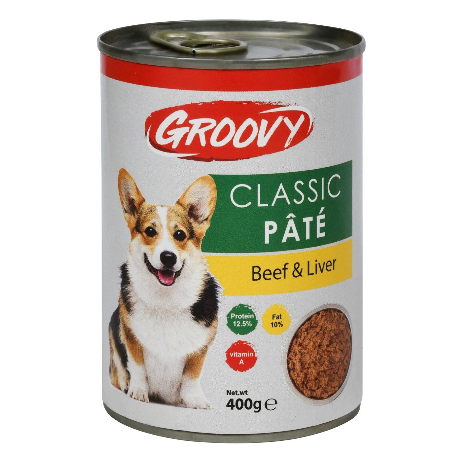 Groovy Classic Dog Pate with Beef & Liver, 400 g