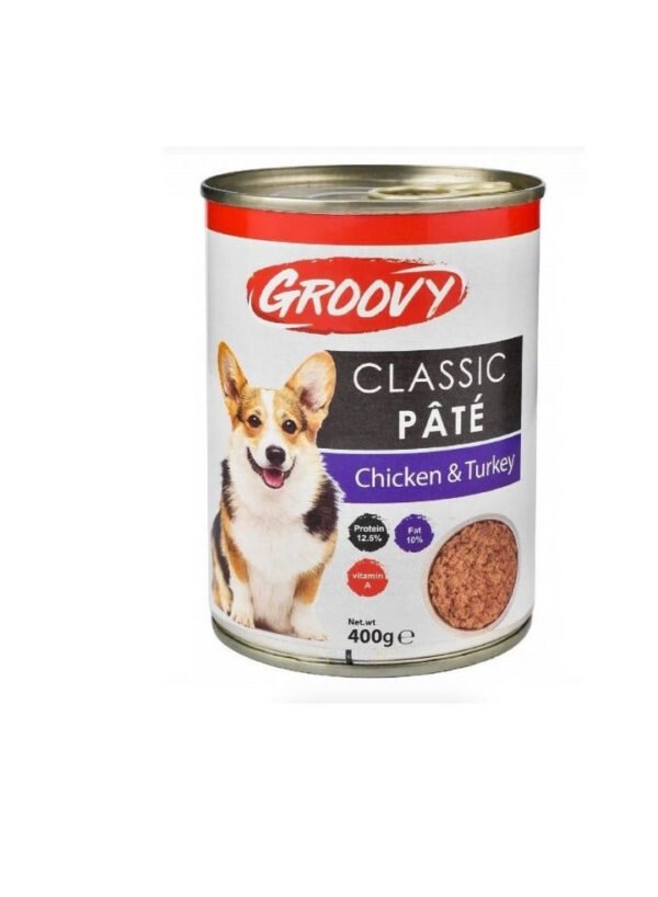 Groovy Classic Dog Pate with Chicken & Turkey, 400 g