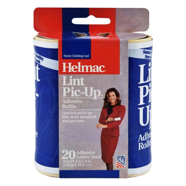 Helmac Lint Pic-Up Adhesive Lint Roller Refills (2.8mx10.2cm), 2 x 20 sheet