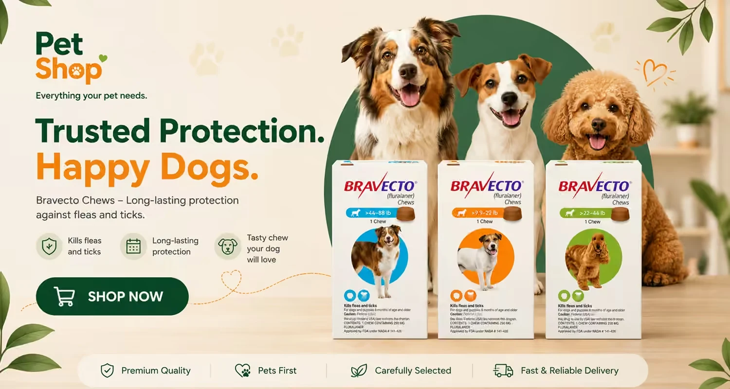 Bravecto chews for dogs - Trusted Protection. Happy Dogs. Shop now