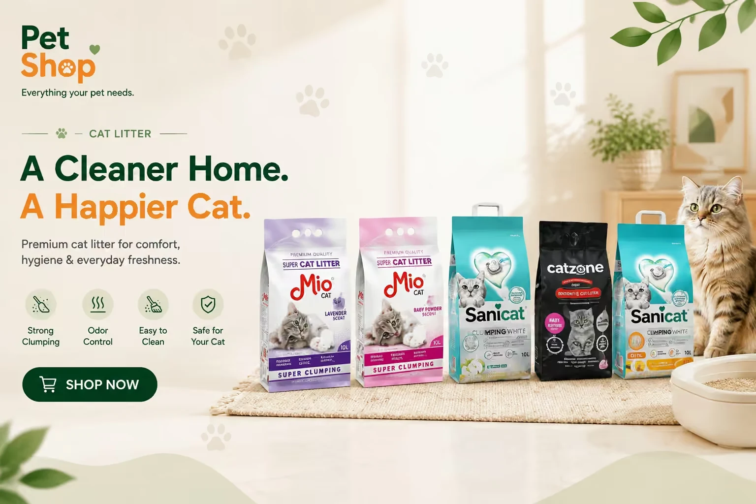 Cat litter - A Cleaner Home. A Happier Cat. Shop now