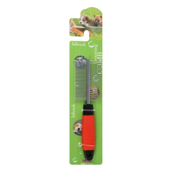 Htbrush Black & Red Double Sided Pet Comb
