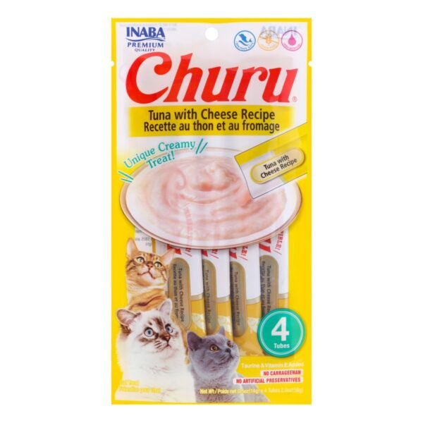 Inaba Churu Creamy Tuna & Cheese Cat Treats, 4 x 14 g