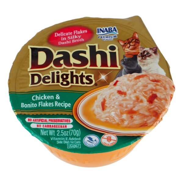 Inaba Dashi Delights Chicken & Bonito Flakes Cat Treat, 70 g