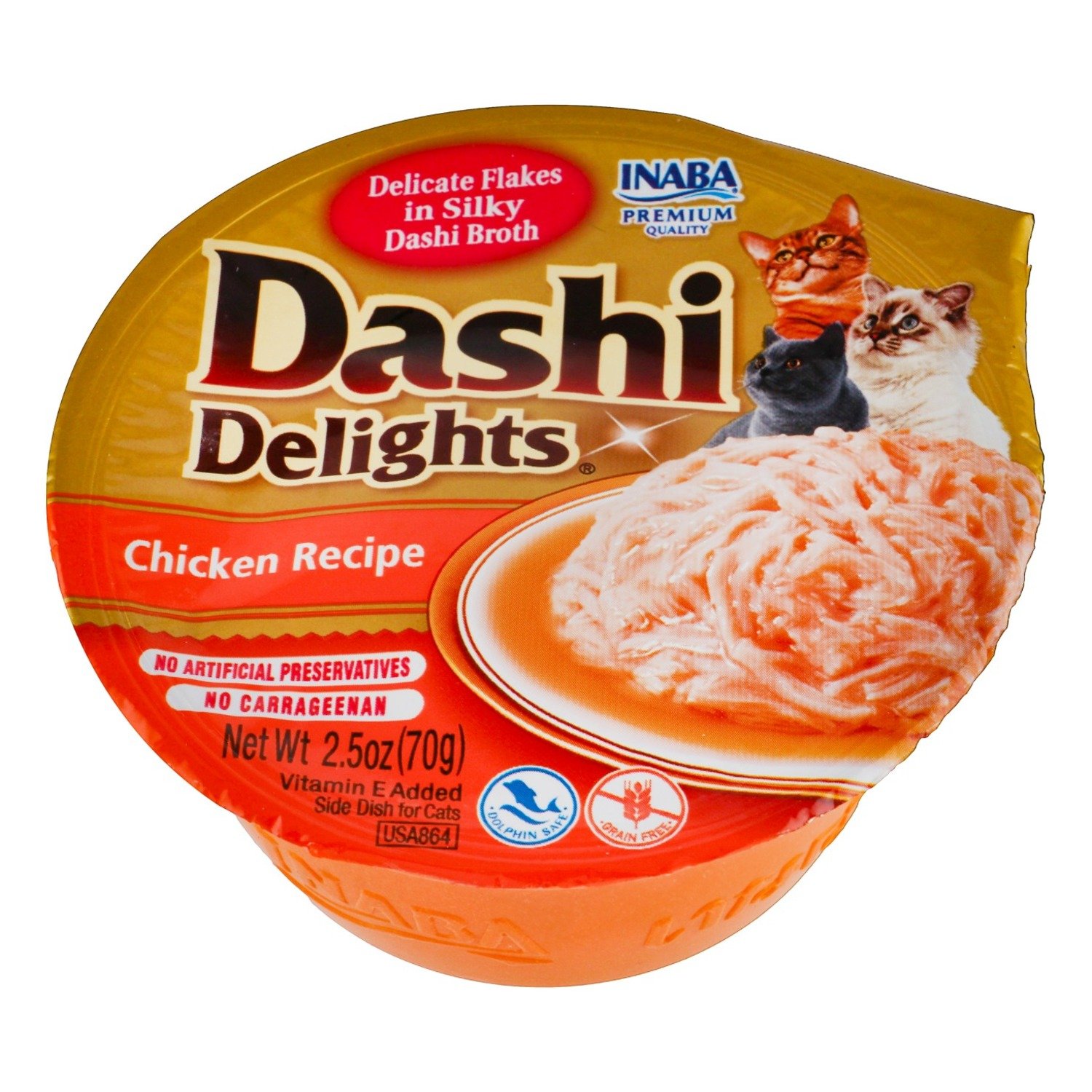 Inaba Dashi Delights Chicken Flakes Cat Treat, 70 g