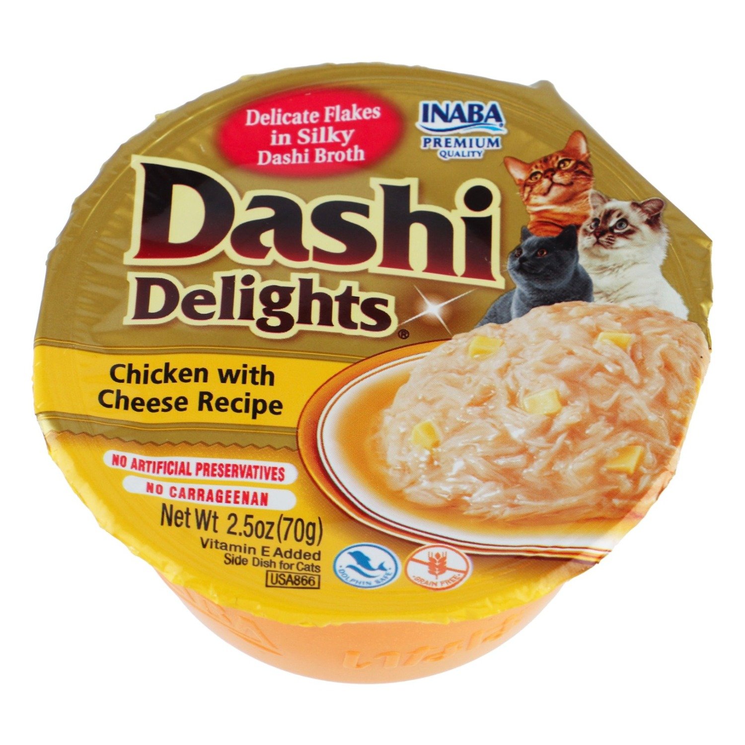 Inaba Dashi Delights Chicken Flakes Cat Treat with Cheese, 70 g