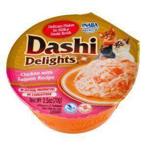 Inaba Dashi Delights Chicken Flakes Cat Treat with Salmon, 70 g