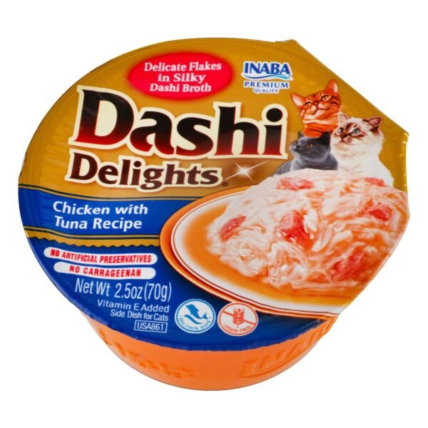 Inaba Dashi Delights Chicken Flakes Cat Treat with Tuna, 70 g