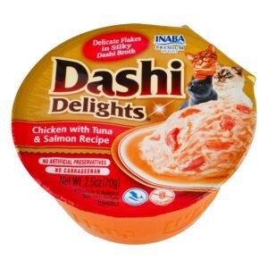 Inaba Dashi Delights Chicken Flakes Cat Treat with Tuna & Salmon, 70 g