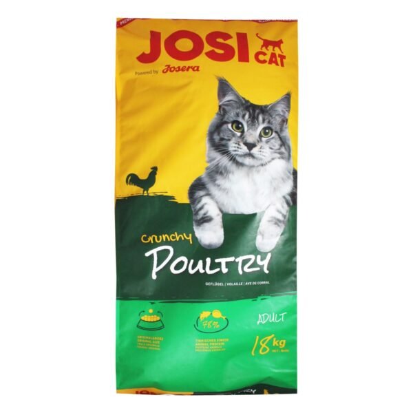 Josera Josicat Crunchy Poultry Anti-Hairball Dry Food with Chicken for Adult Cats, 18 kg