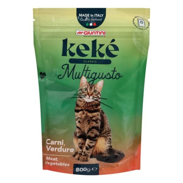 Keke Clssic Dry Food with Meat & Vegetables for Adult Cats, 800 g