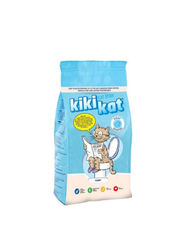 Kiki Kat White Bentonite Clumping Cat Litter Soap Scent