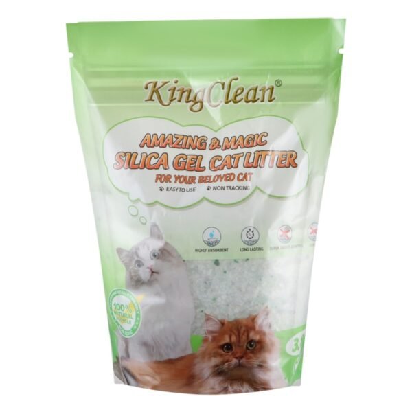 King Clean Amazing & Magic Eco-Friendly Silica Gel Cat Litter Apple Scent, 3.8 L
