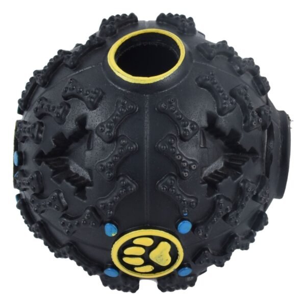 Lie Lie Large Black & Yellow Paw Print Ball Pet Toy