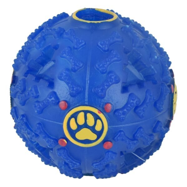 Lie Lie Large Blue & Yellow Paw Print Ball Pet Toy