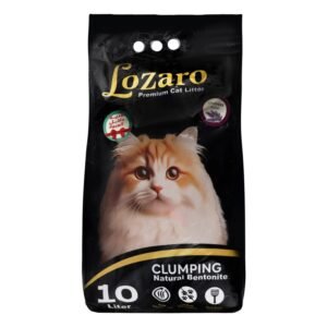 Lozaro White Bentonite Clumping Cat Litter Lavender Scent with Free Gift, 10 L