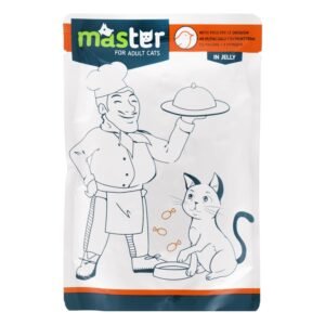 Master Complete Wet Food with Poultry in Jelly for Adult Cats, 80 g