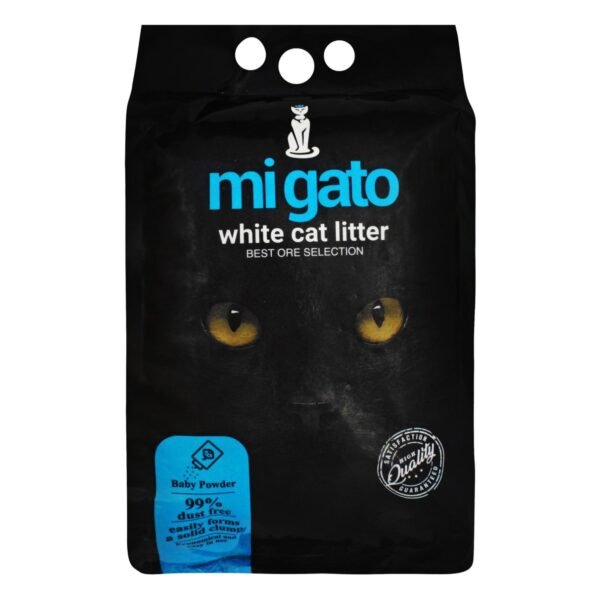 Mi Gato White Clumping Cat Litter Baby Powder Scent