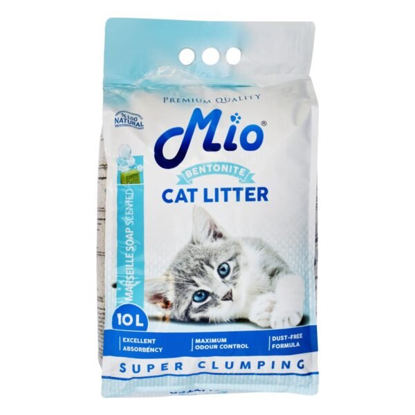 Mio Bentonite Super Clumping Cat Litter Marseille Soap Scent, 10 L